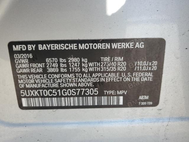 2016 BMW X5 XDR40E 5UXKT0C51G0S77305