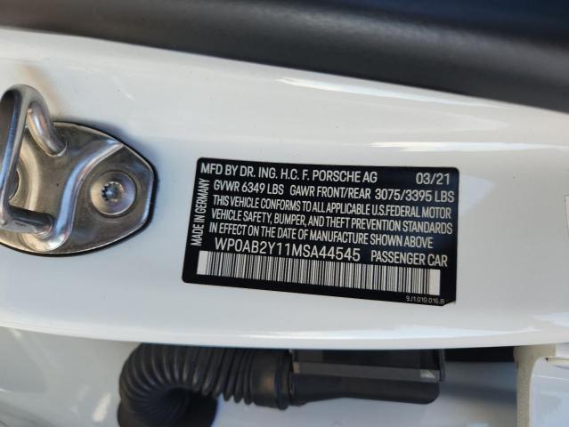 2021 PORSCHE TAYCAN 4S WP0AB2Y11MSA44545