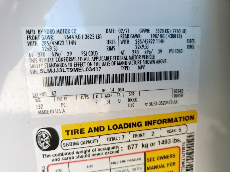 2021 LINCOLN NAVIGATOR #3303982701