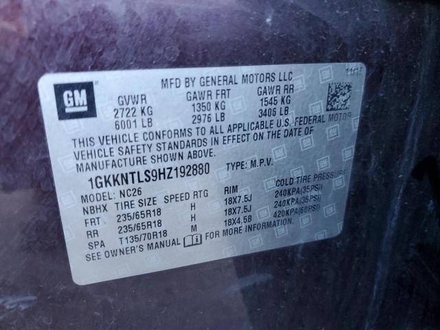 2017 GMC ACADIA ALL 1GKKNTLS9HZ192880