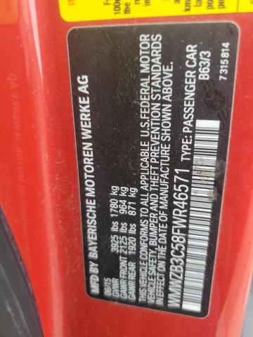2015 MINI COOPER COU WMWZB3C58FWR46571