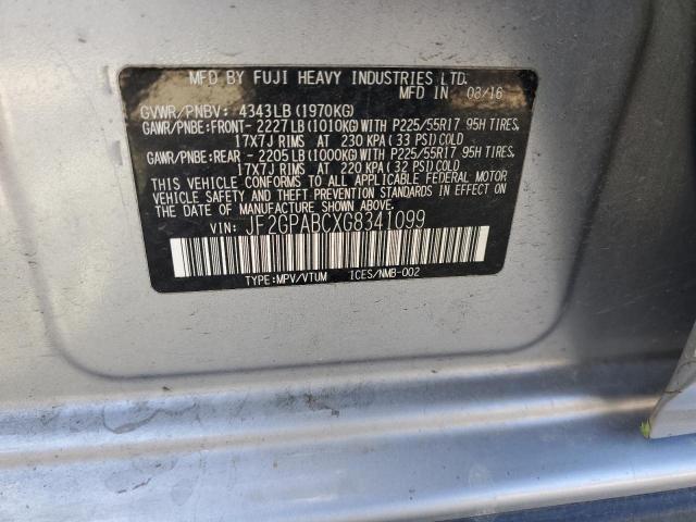 2016 SUBARU CROSSTREK PREMIUM JF2GPABCXG8341099