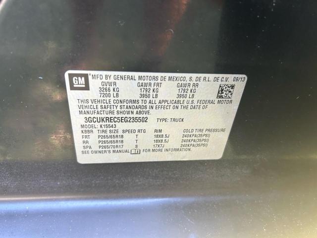 2014 CHEVROLET SILVERADO - 3GCUKREC5EG235502