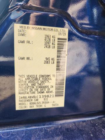 2020 NISSAN ALTIMA S 1N4BL4BV8LC139821