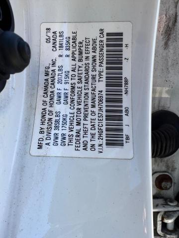 2018 HONDA CIVIC SI 2HGFC1E57JH706974