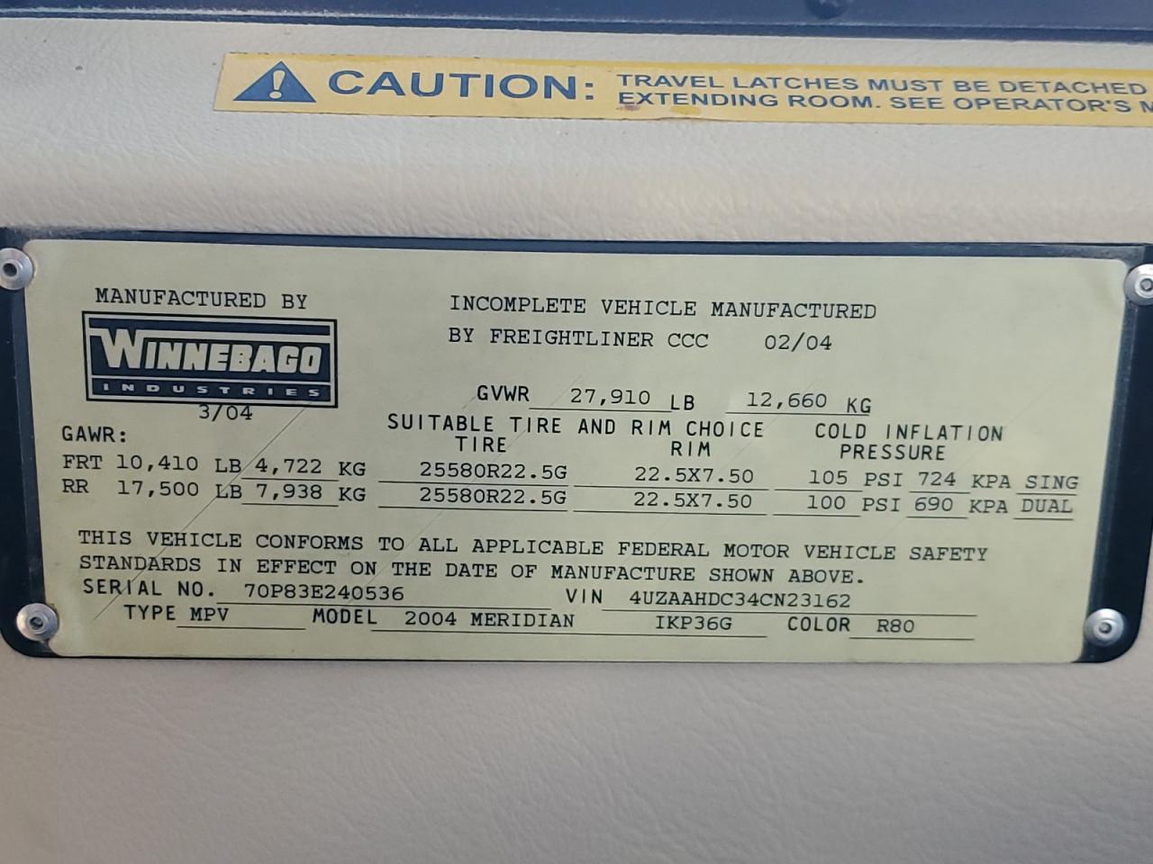 Lot #3273831353 2004 FREIGHTLINER MERIDIAN