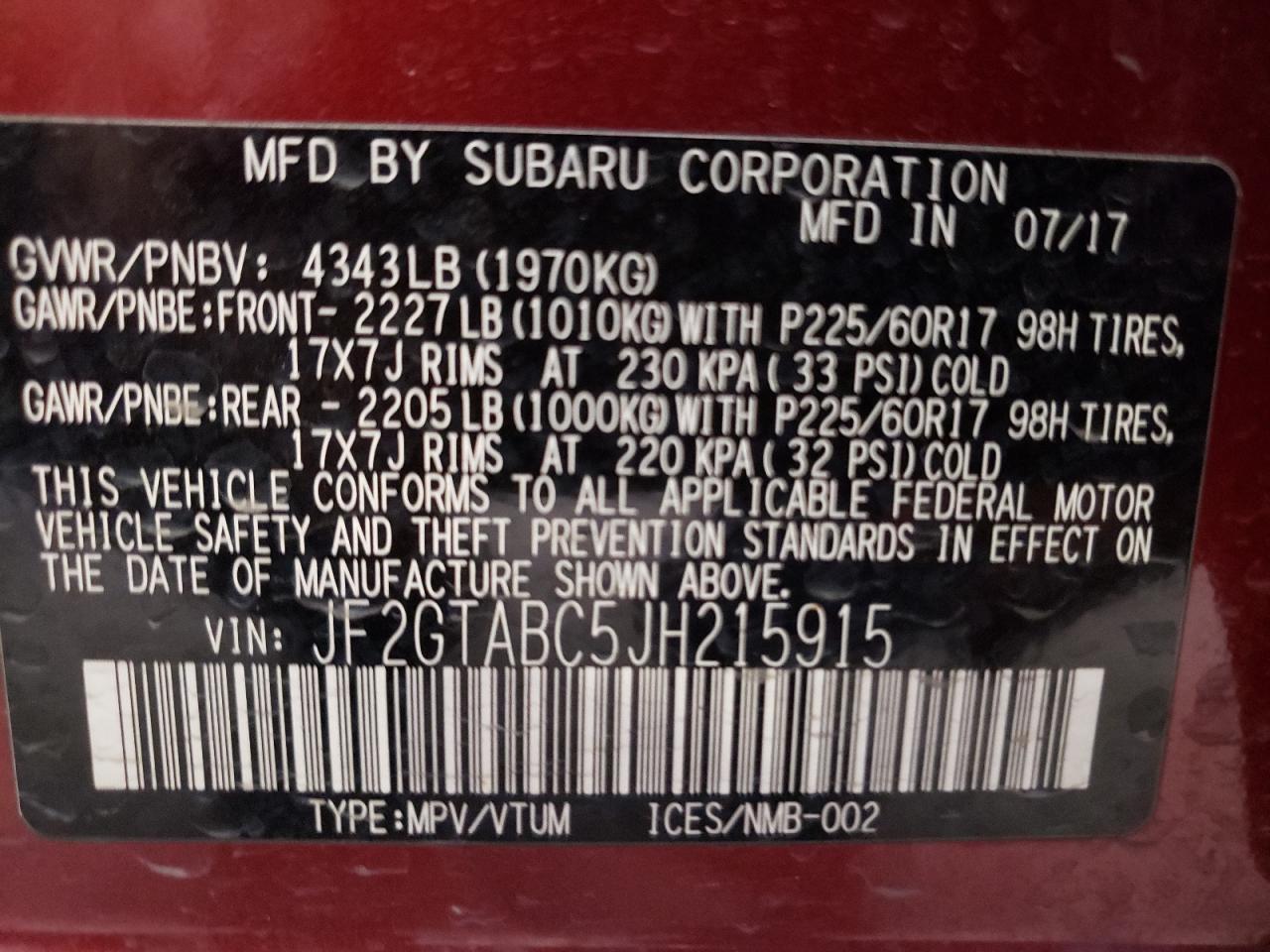 SUBARU CROSSTREK PREMIUM