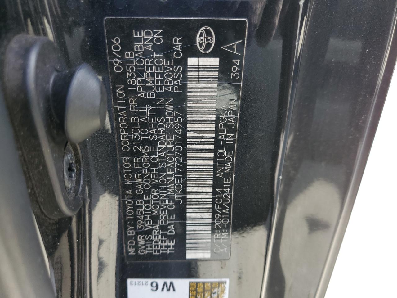 Lot #3284638386 2007 TOYOTA SCION TC