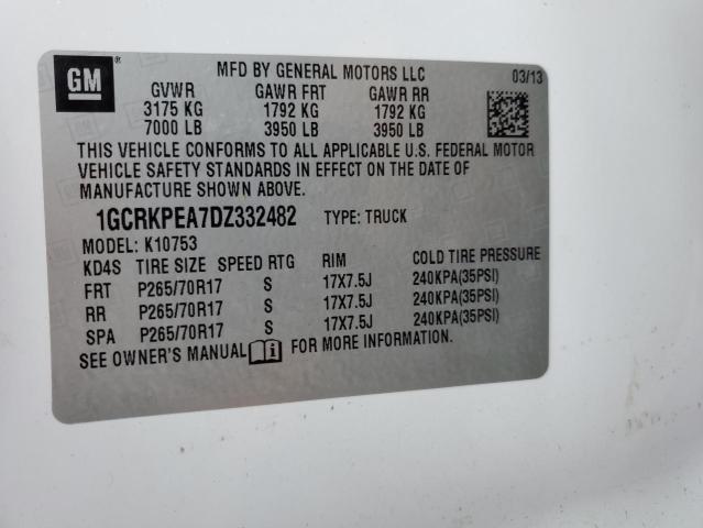 2013 CHEVROLET SILVERADO - 1GCRKPEA7DZ332482