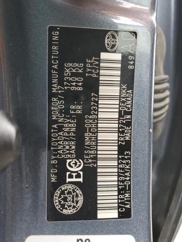 2017 TOYOTA COROLLA L - 2T1BURHE0HC923727