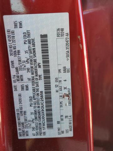 2016 FORD ESCAPE SE - 1FMCU0GX9GUC25858