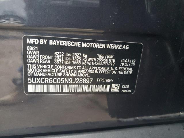 2022 BMW X5 XDRIVE4 - 5UXCR6C05N9J28897