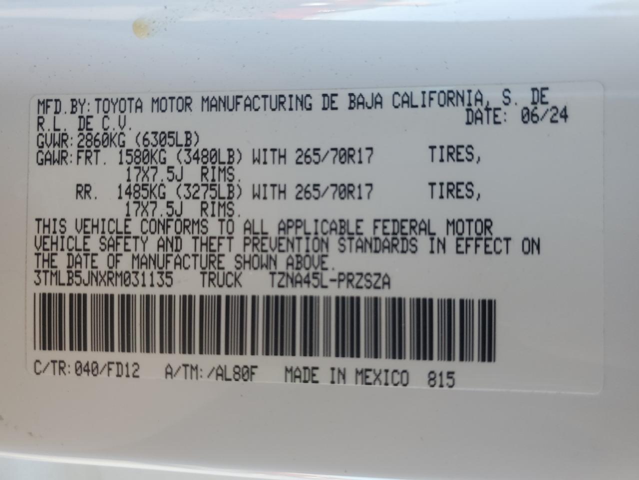 TOYOTA TACOMA DOUBLE CAB