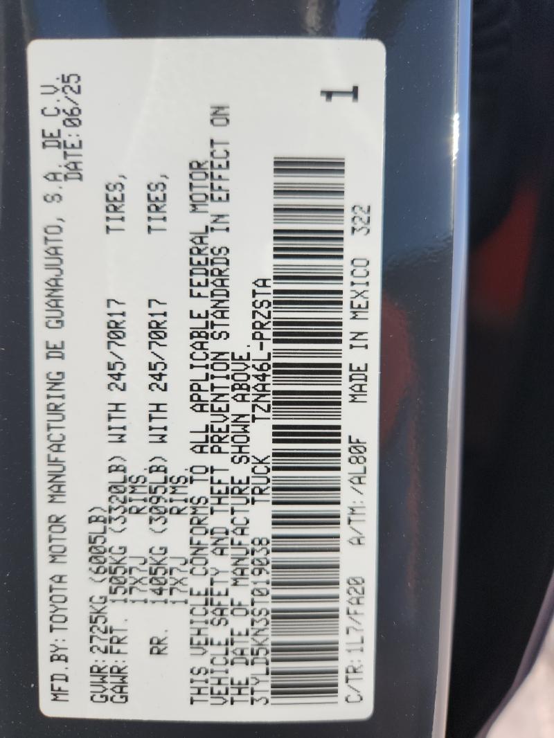 2025 TOYOTA TACOMA DOU 3TYLD5KN3ST019038