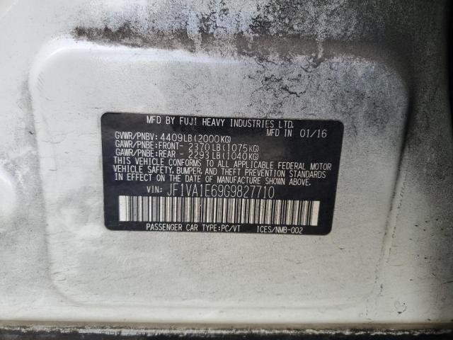 2016 SUBARU WRX PREMIU JF1VA1E69G9827710