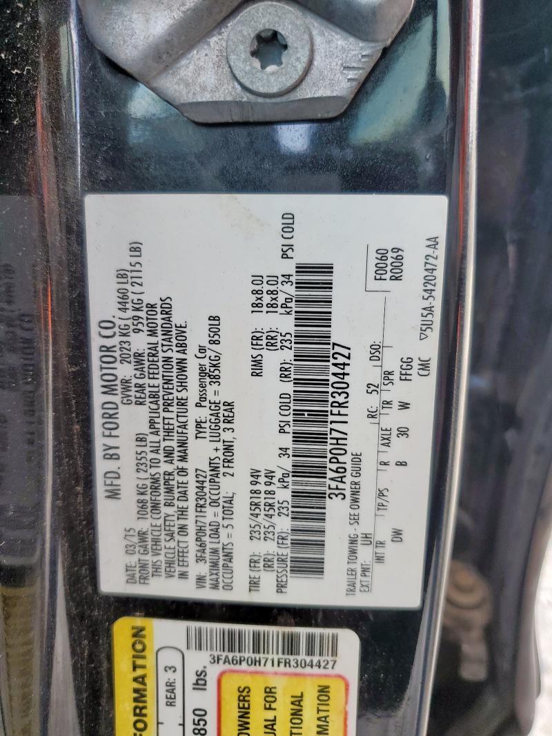 2015 FORD FUSION SE #3293501430