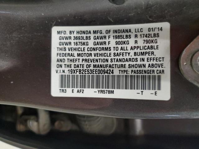 2014 HONDA CIVIC LX - 19XFB2E53EE009424