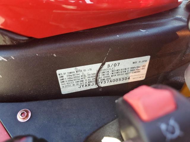 2007 YAMAHA YZFR6 L JYARJ12Y37A005304
