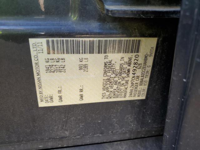 2012 NISSAN ALTIMA BAS #3285102397