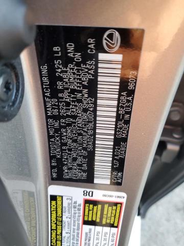 2020 LEXUS ES 350 58ADZ1B19LU074912