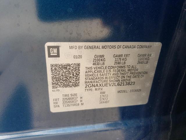 2020 CHEVROLET EQUINOX LT - 2GNAXUEV2L6213823