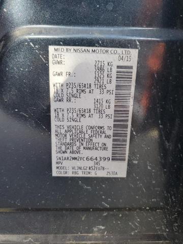 2015 NISSAN PATHFINDER 5N1AR2MM2FC664399