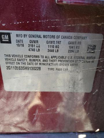 2017 CHEVROLET IMPALA LT - 2G1105S35H9130228