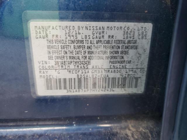 2017 NISSAN SENTRA S 3N1AB7AP7HY242436