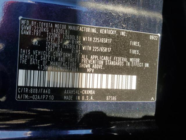 2022 TOYOTA RAV4 XLE - 4T3RWRFV7NU077884