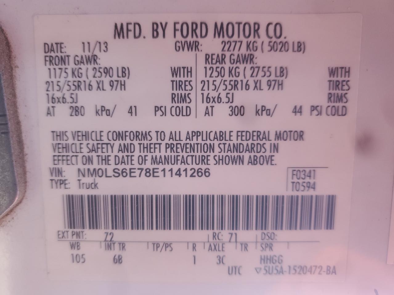 FORD TRANSIT CONNECT XL