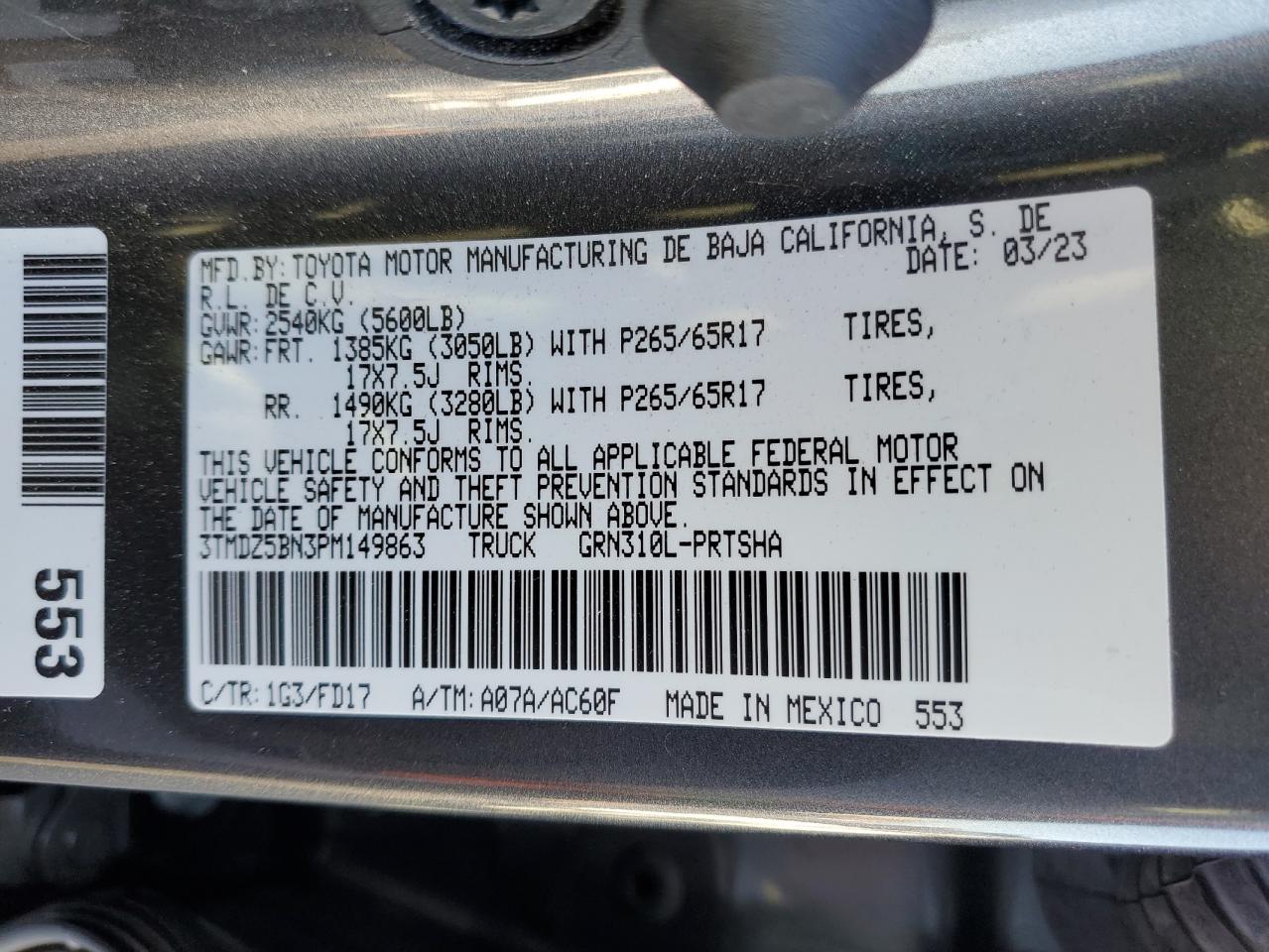 TOYOTA TACOMA DOUBLE CAB