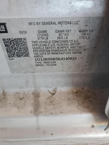 2019 CHEVROLET SONIC LS 1G1JB5SB3K4140915