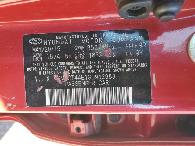 2016 HYUNDAI ACCENT SE KMHCT4AE1GU942983