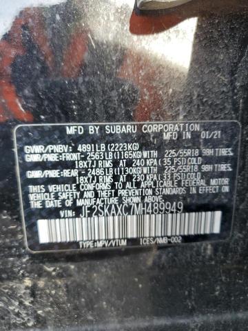 2021 SUBARU FORESTER T - JF2SKAXC7MH489949