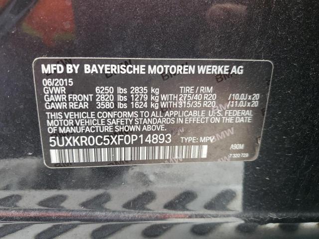 2015 BMW X5 XDRIVE3 5UXKR0C5XF0P14893