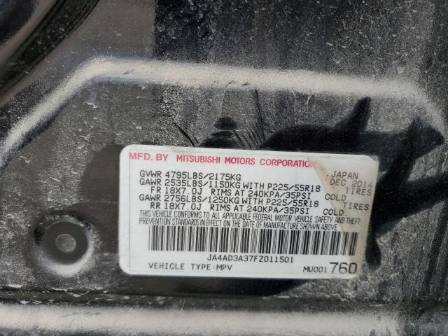 2015 MITSUBISHI OUTLANDER - JA4AD3A37FZ011501