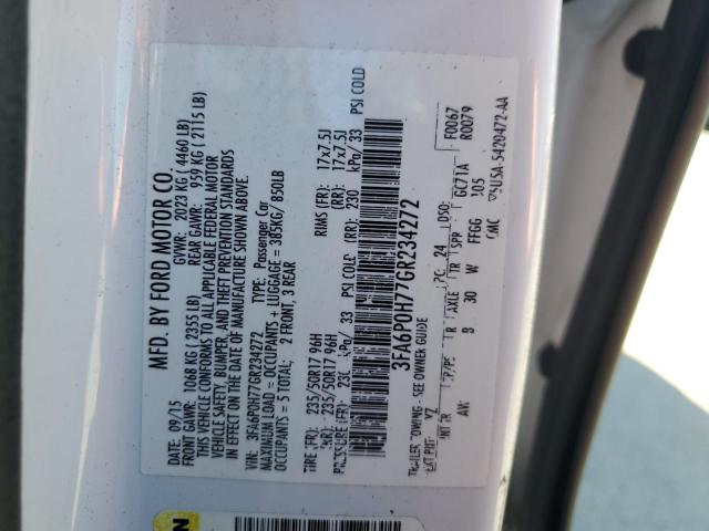 2016 FORD FUSION SE #3301774361