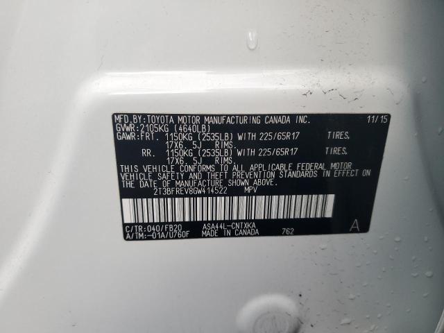 2016 TOYOTA RAV4 LE - 2T3BFREV8GW414522