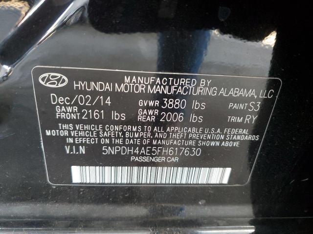 2015 HYUNDAI ELANTRA SE 5NPDH4AE5FH617630