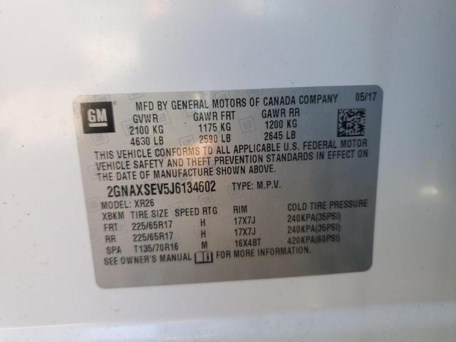 2018 CHEVROLET EQUINOX LT - 2GNAXSEV5J6134602