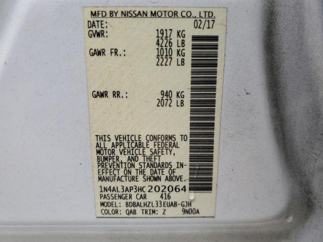 2017 NISSAN ALTIMA 2.5 - 1N4AL3AP3HC202064