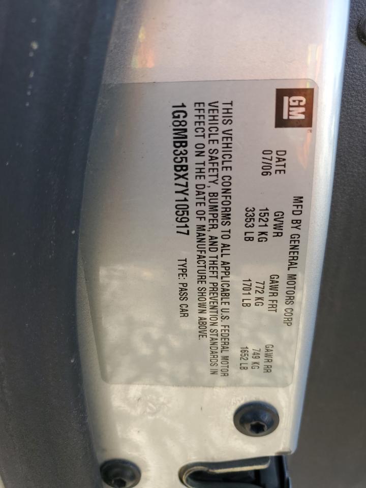 Lot #3312427613 2007 SATURN SKY