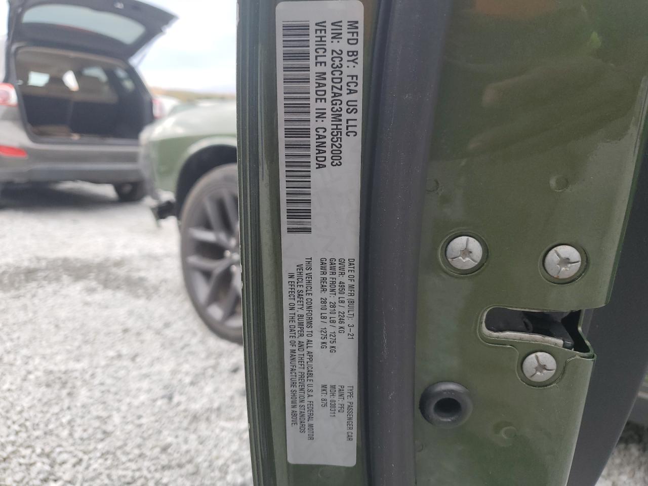 Lot #3315987089 2021 DODGE CHALLENGER