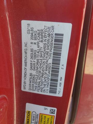 2018 HONDA ACCORD SPO - 1HGCV2F37JA039273