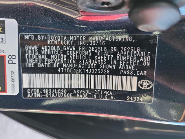 2017 TOYOTA CAMRY LE #3291731233