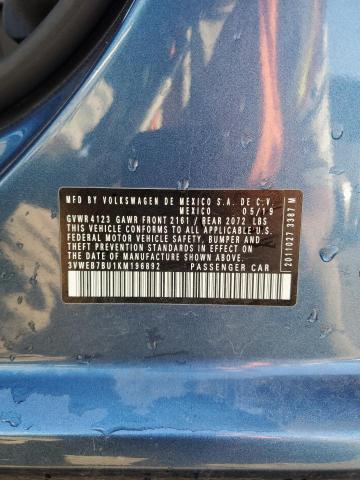 2019 VOLKSWAGEN JETTA SEL 3VWEB7BU1KM196892