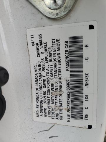 2012 HONDA CIVIC EXL - 2HGFB2F96CH506827