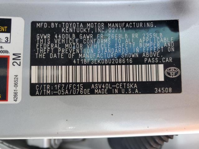 2011 TOYOTA CAMRY BASE - 4T1BF3EK0BU208616