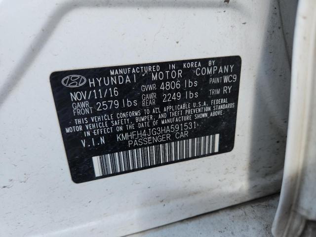 2017 HYUNDAI AZERA LIMITED KMHFH4JG3HA591531