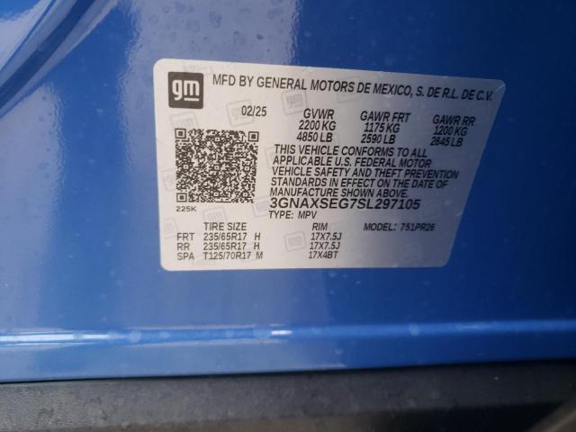 2025 CHEVROLET EQUINOX AC 3GNAXSEG7SL297105